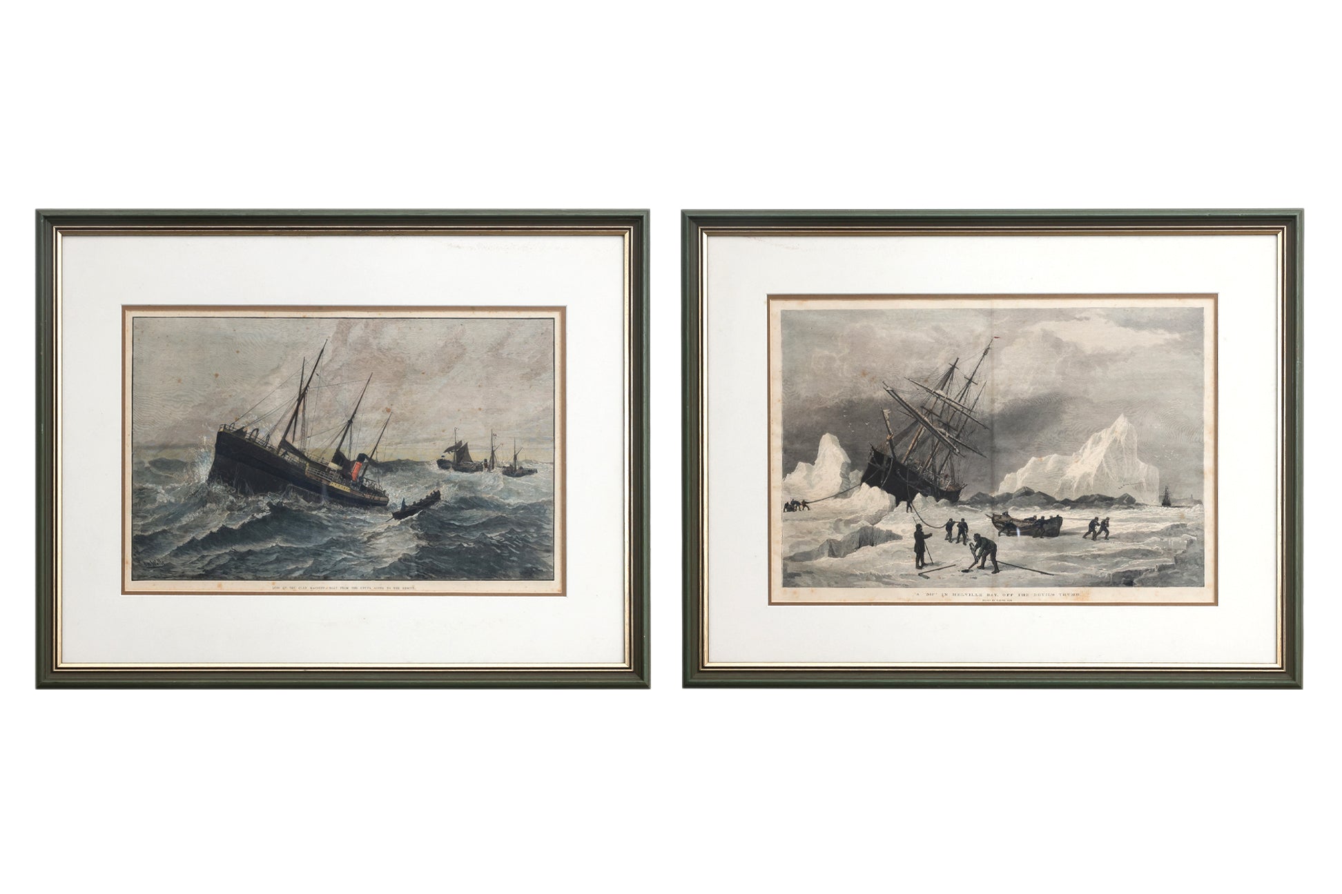 TWO ANTIQUE NAUTICAL ENGRAVINGS