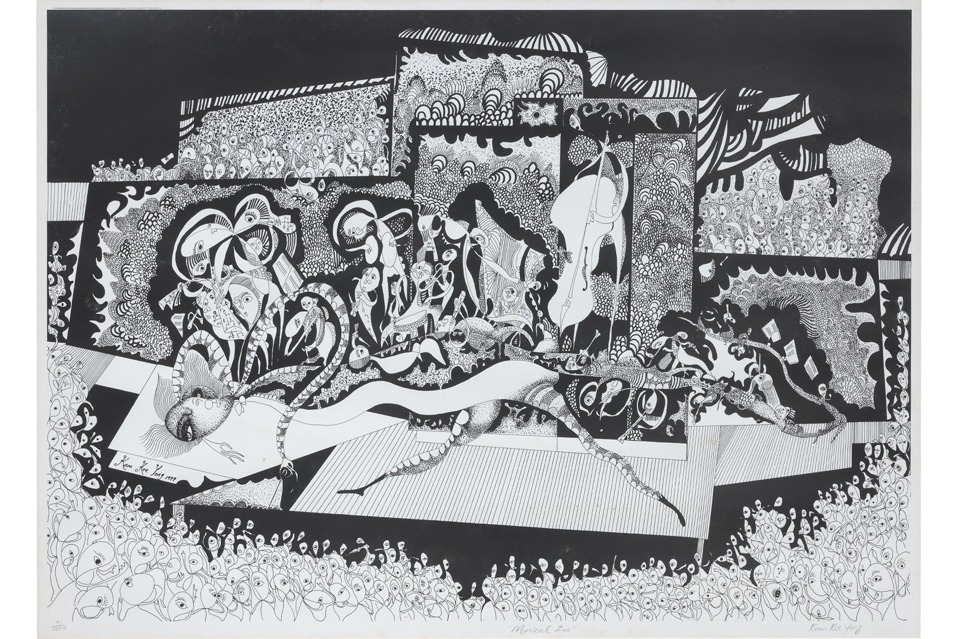 KAM KEE YONG (SINGAPOREAN, B. 1938) 'MUSICAL ZOO 91/1000'