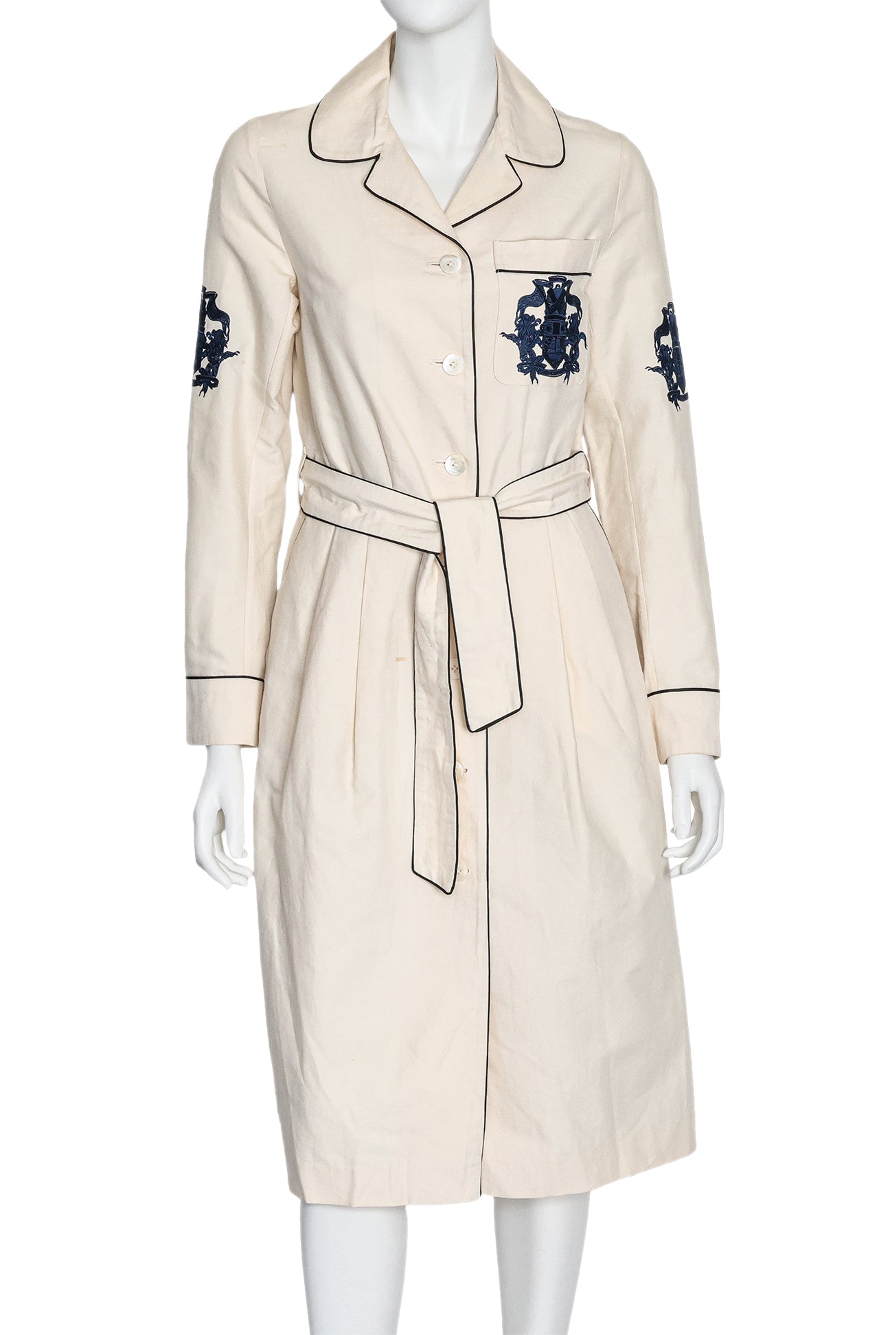 DRIES VAN NOTEN - A COAT-OF-ARMS TRENCH COAT, F/W 2016
