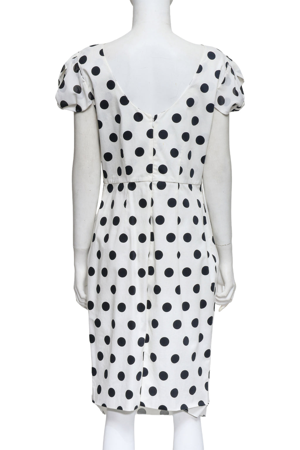 BLUGIRL - A WHITE AND BLACK POLKA DOT DRESS