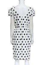 BLUGIRL - A WHITE AND BLACK POLKA DOT DRESS