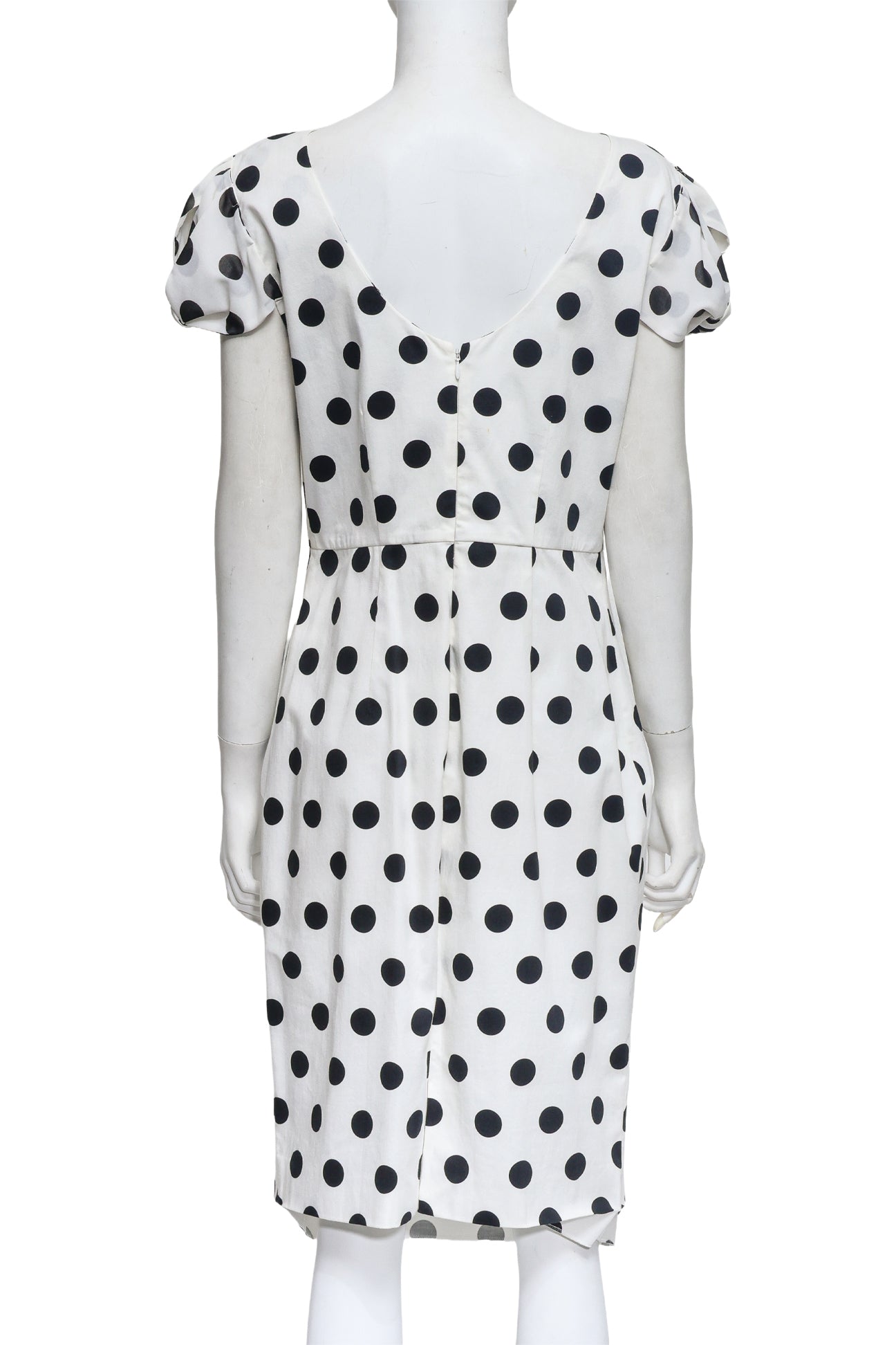 BLUGIRL - A WHITE AND BLACK POLKA DOT DRESS