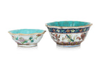 TWO FAMILLE ROSE PORCELAIN BOWLS