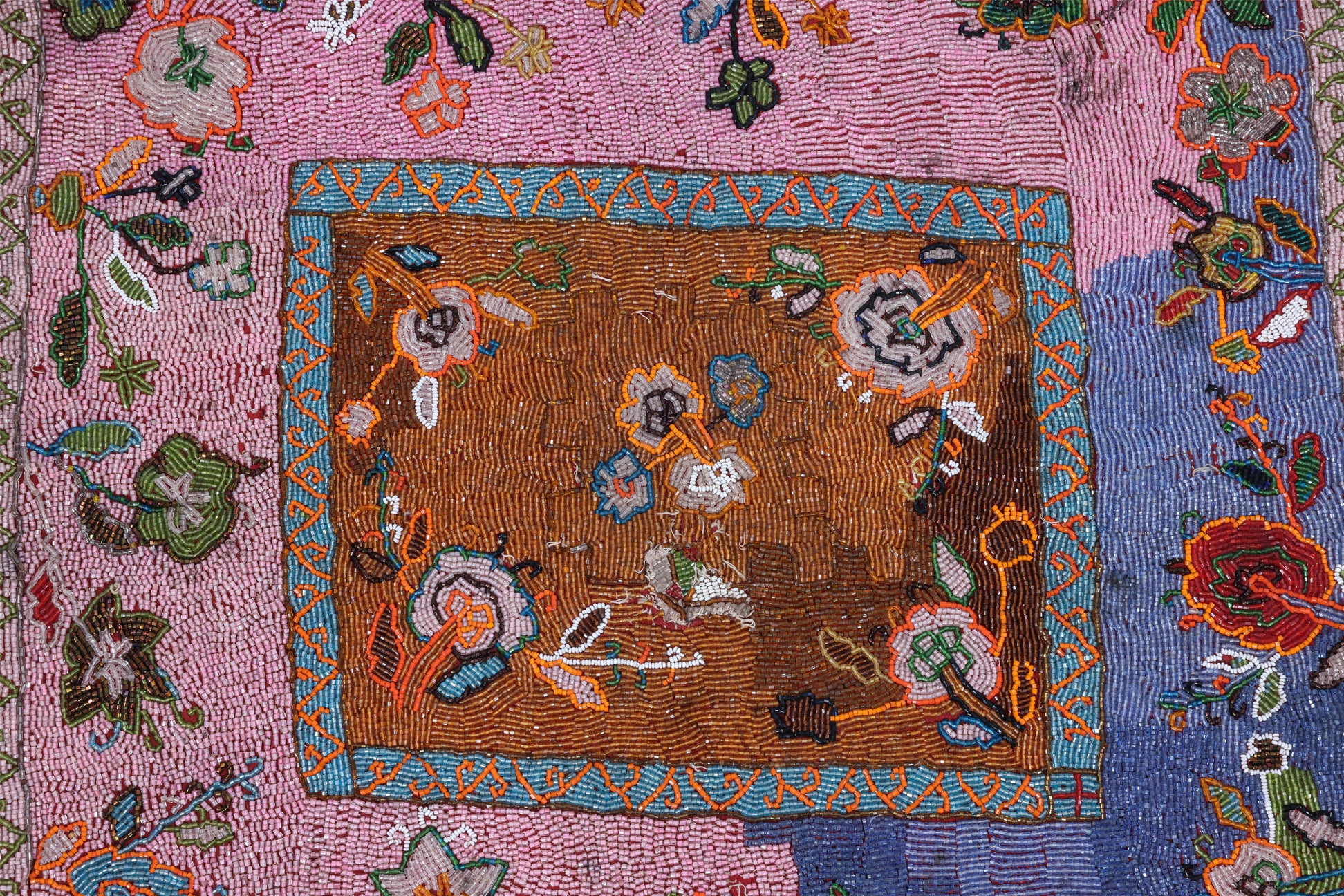 A SQUARE BEADWORK PANEL