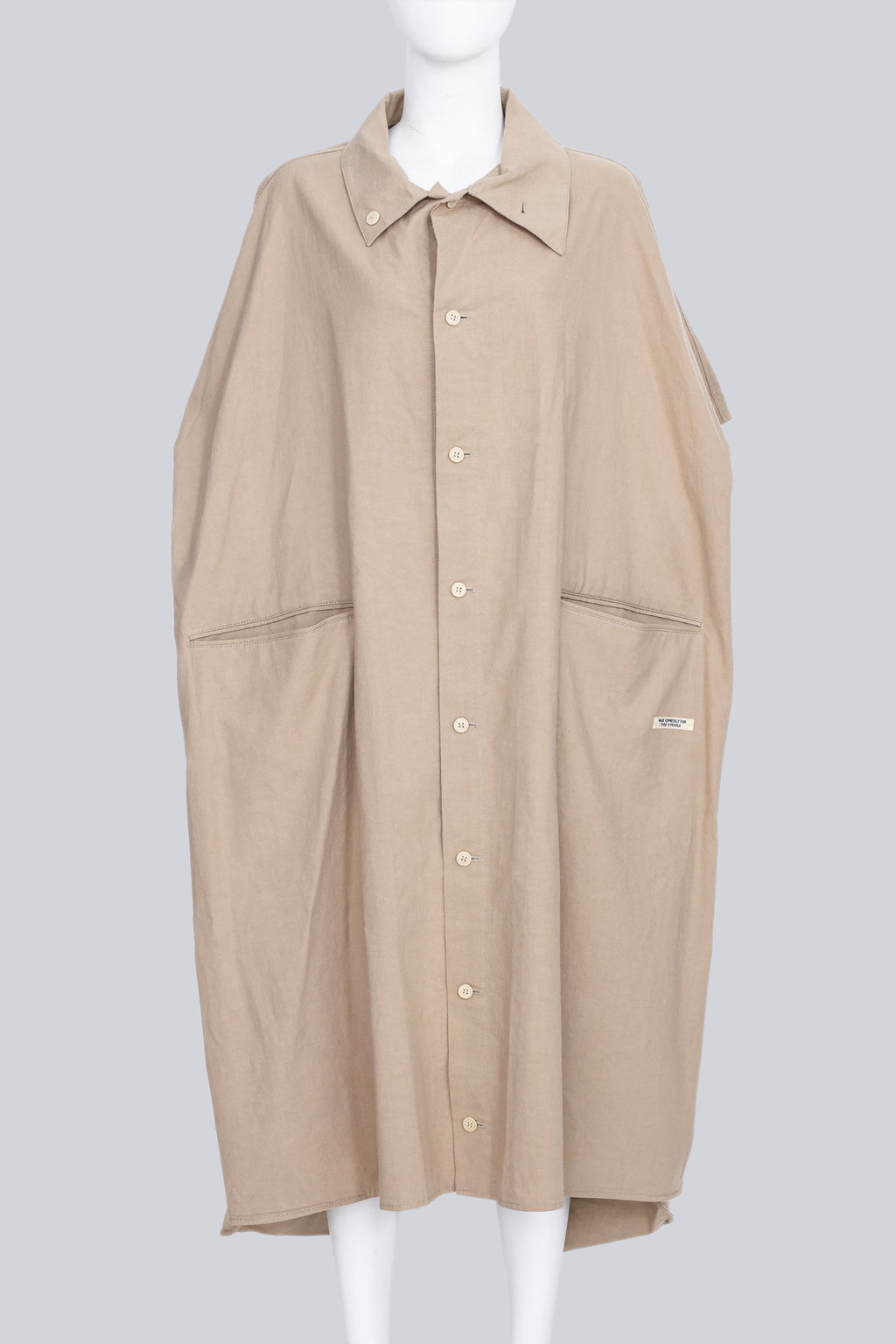 REGULATION YOHJI YAMAMOTO - A BEIGE TENT UTILITY DRESS