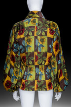 CHRISTIAN LACROIX - A FLORAL PRINT SILK BLOUSE