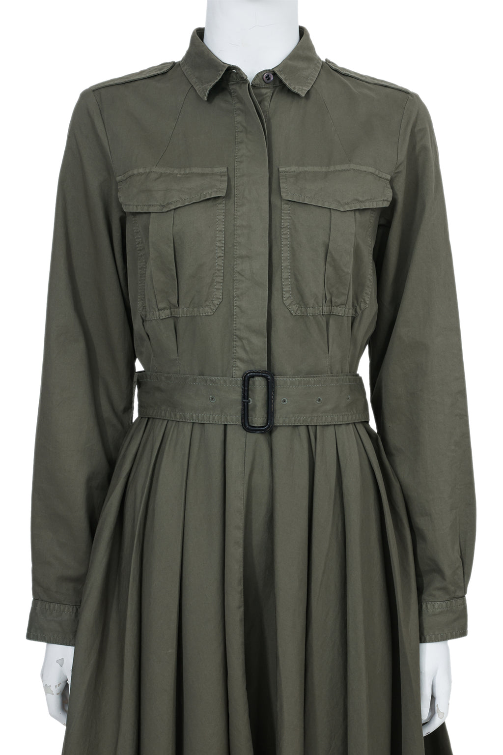 DRIES VAN NOTEN - A PLEATED UTILITY DRESS