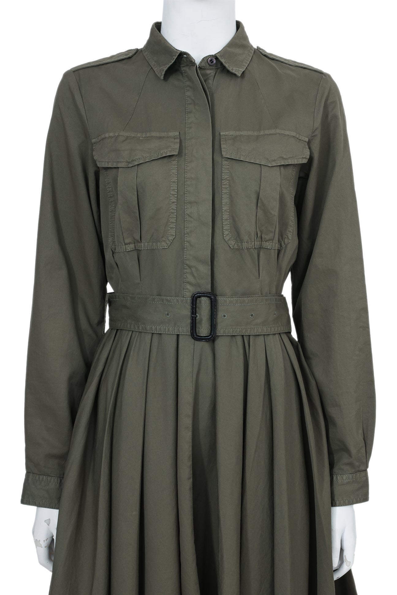 DRIES VAN NOTEN - A PLEATED UTILITY DRESS