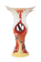 A FRANZ CRANE AND ROSES PORCELAIN VASE