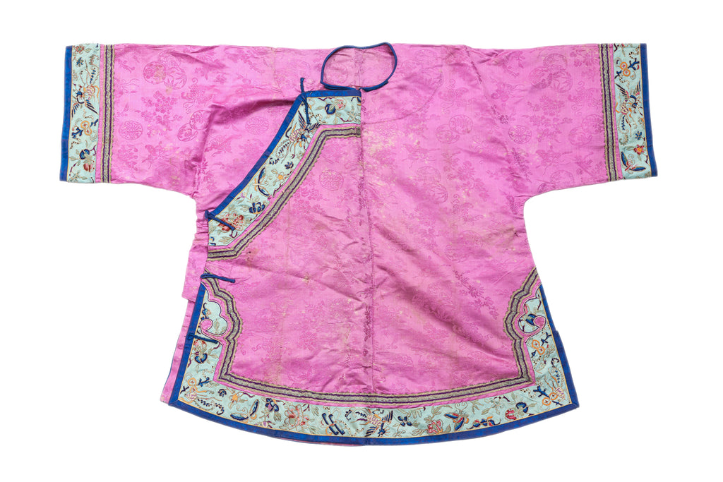 A PINK EMBROIDERED SILK JACKET