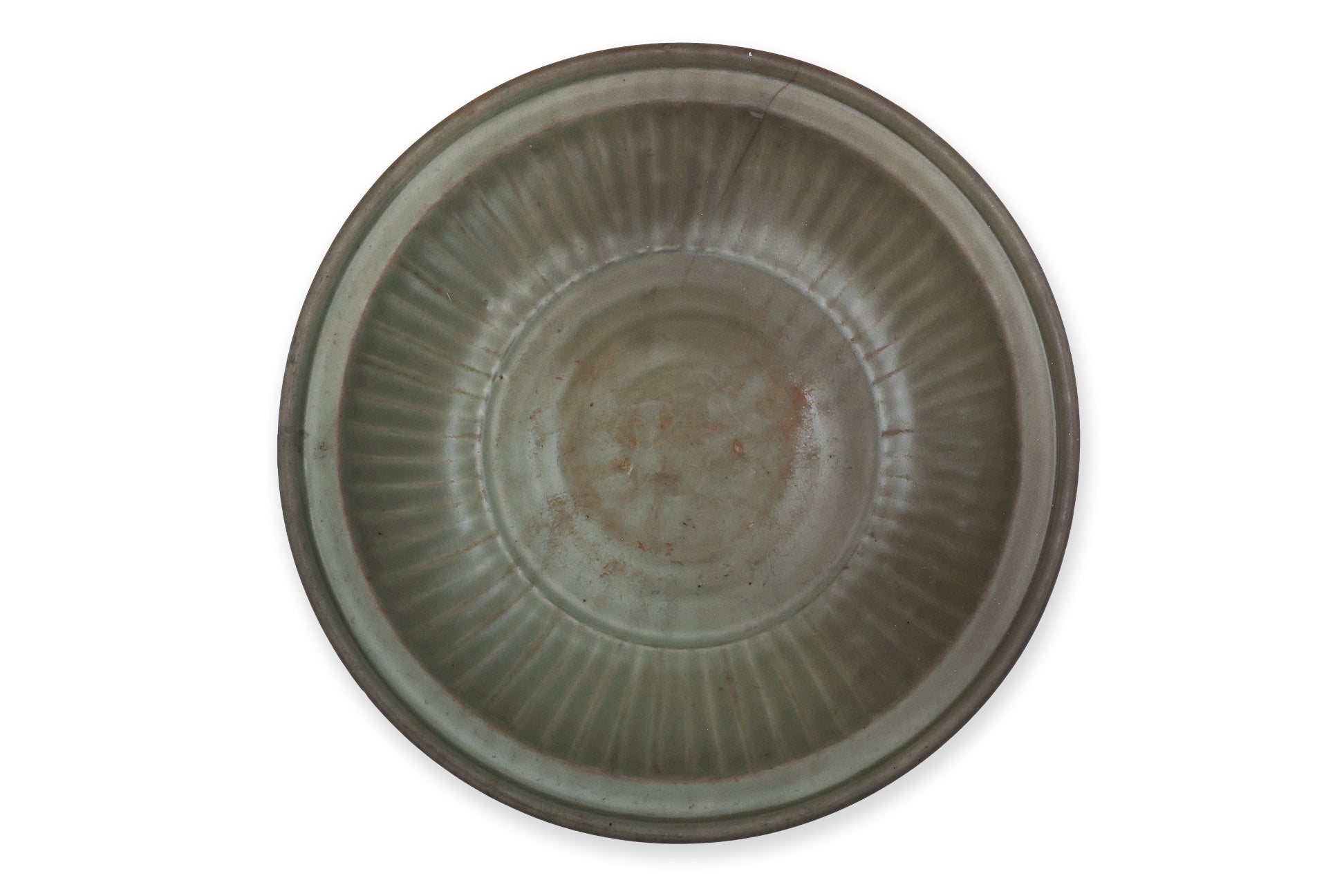 A LONGQUAN CELADON FLUTED DISH