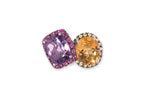 A MULTI-GEM 'TOI ET MOI' RING