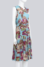 DRIES VAN NOTEN - A FLORAL PRINTED SILK ENSEMBLE