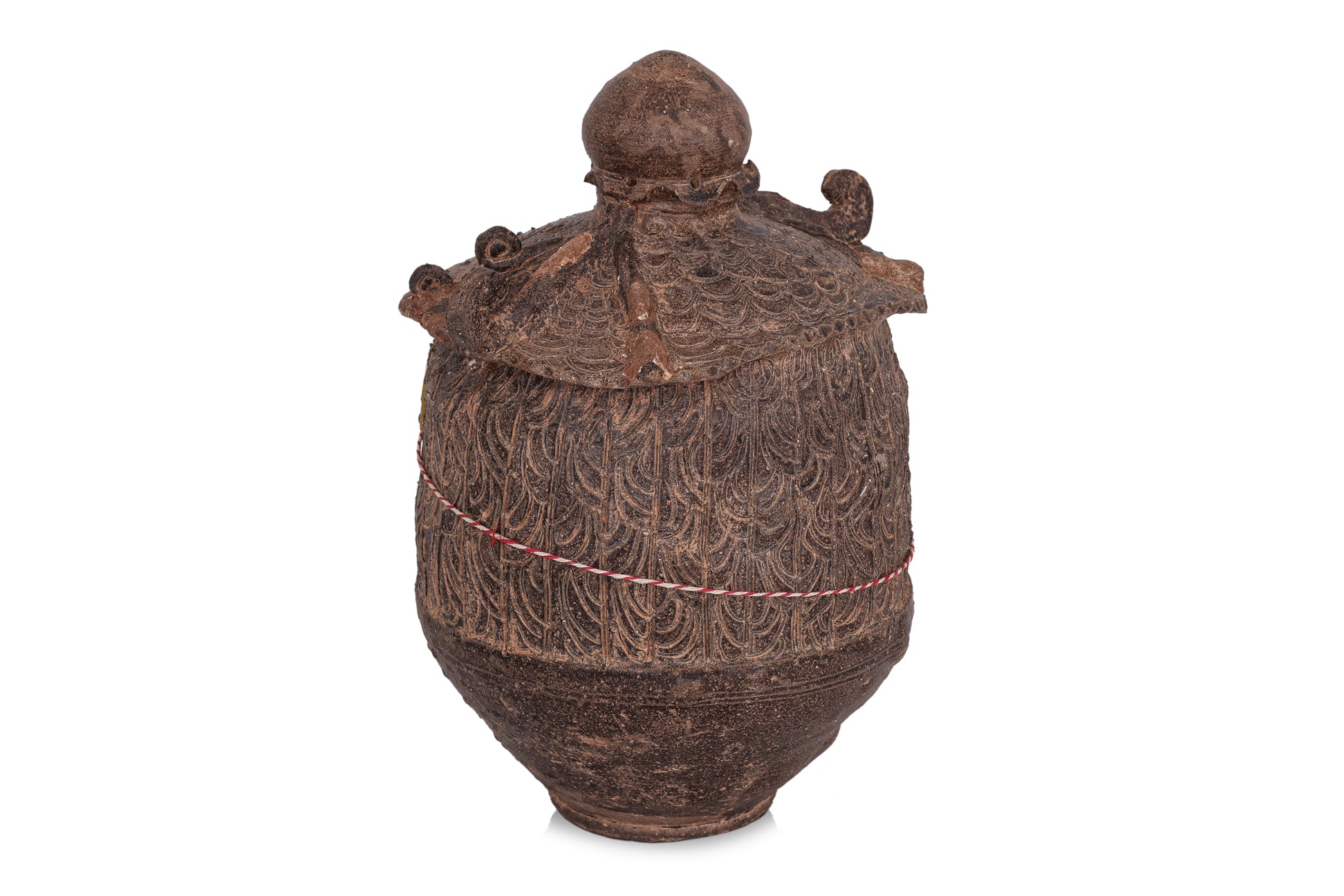 A STONEWARE GRANARY JAR