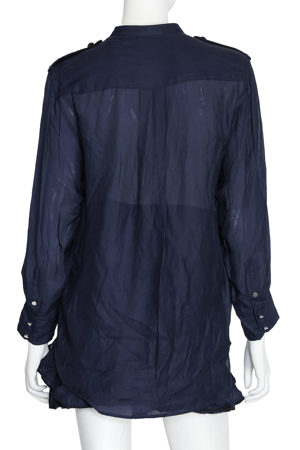 ISABEL MARANT - A LONG SLEEVE SILK PLEATED SHIRT AND SKIRT SET