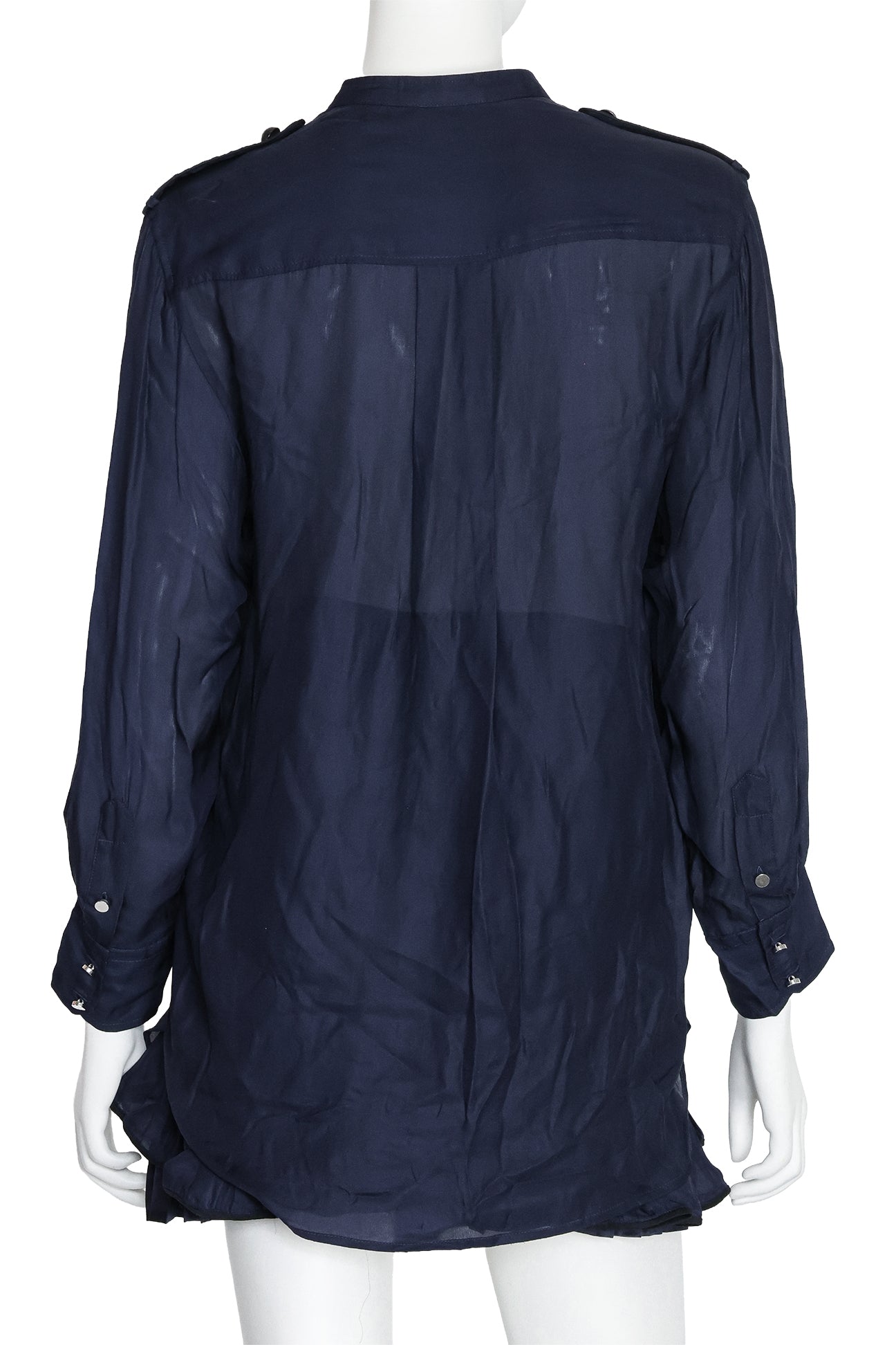 ISABEL MARANT - A LONG SLEEVE SILK PLEATED SHIRT AND SKIRT SET