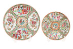 A GROUP OF THREE CANTON ROSE MEDALLION PORCELAIN OBJECTS
