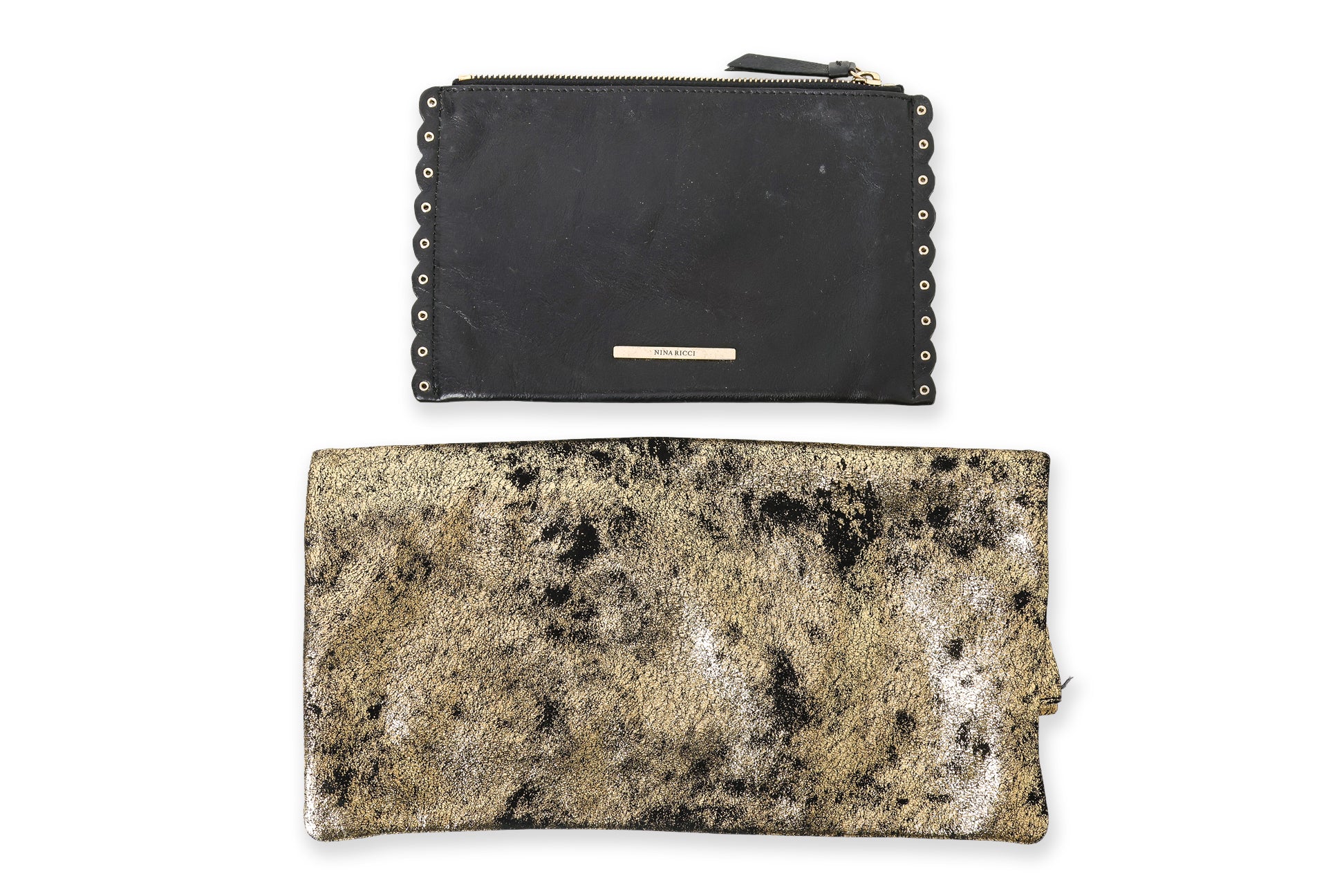 NINA RICCI, CLARE VIVIER, ISSEY MIYAKE AND ONE UNNAMED - FOUR ASSORTED CLUTCH AND POUCH BAGS