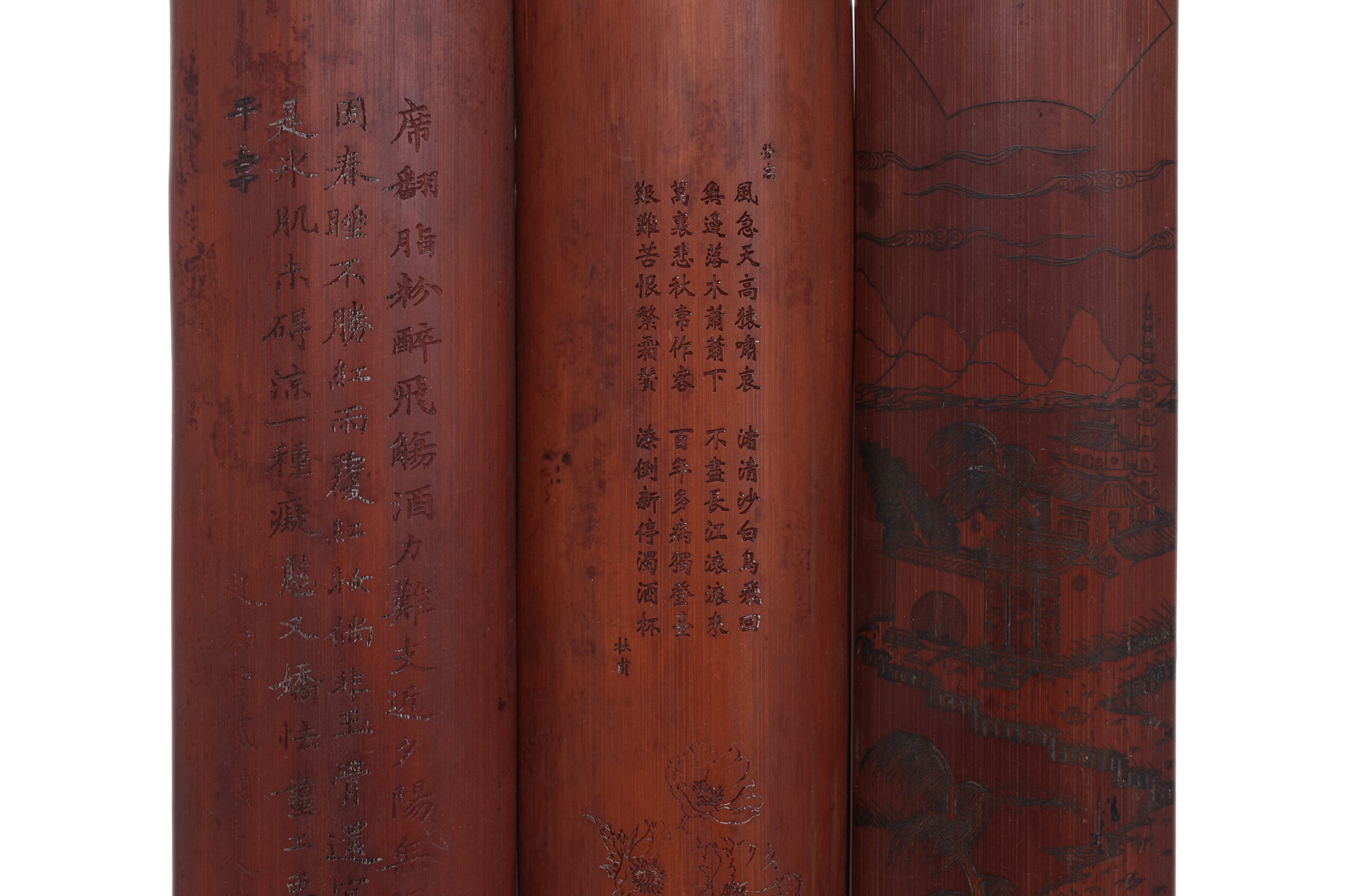 THREE BAMBOO WRIST RESTS