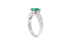 A EMERALD AND DIAMOND RING BY TASAKI