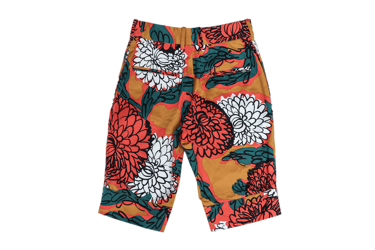 MARNI - A PAIR OF FLORAL PRINT COTTON SHORTS