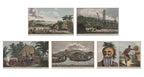 FIVE ENGRAVINGS OF HAWAII AND TAHITI, ...CAPTAIN COOK'S... VOYAGES, GEORGE W ANDERSON, 1784-1786