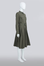 DRIES VAN NOTEN - A PLEATED UTILITY DRESS
