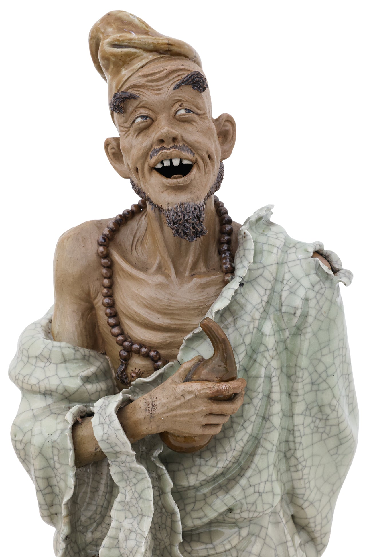 A LARGE SHIWAN POTTERY FIGURE OF JI GONG