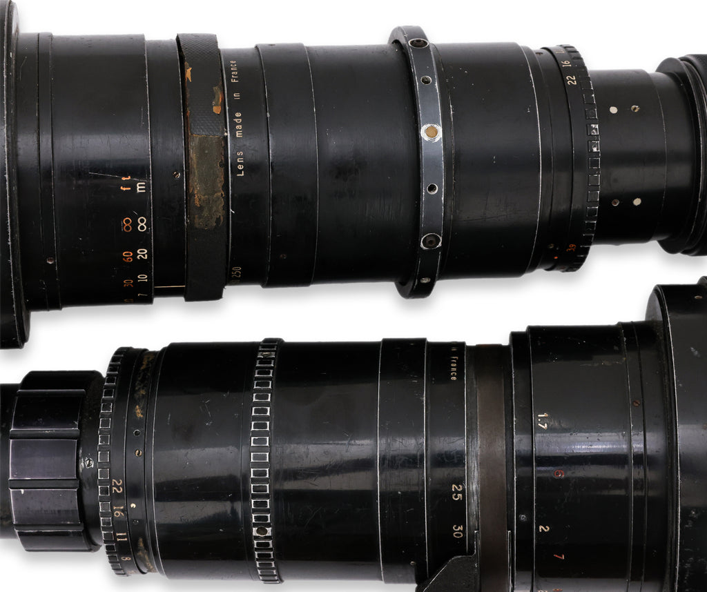TWO ANGENIEUX 25-250MM F/3.2 FILM CAMERA LENSES