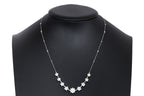 A DIAMOND 'FLOWER' CLUSTER NECKLACE