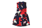 DELPOZO - AN ABSTRACT FLORAL PRINT SLEEVELESS DRESS, PRE-FALL RTW 2016