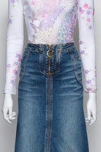 ROBERTO CAVALLI - A FLORAL DENIM ENSEMBLE