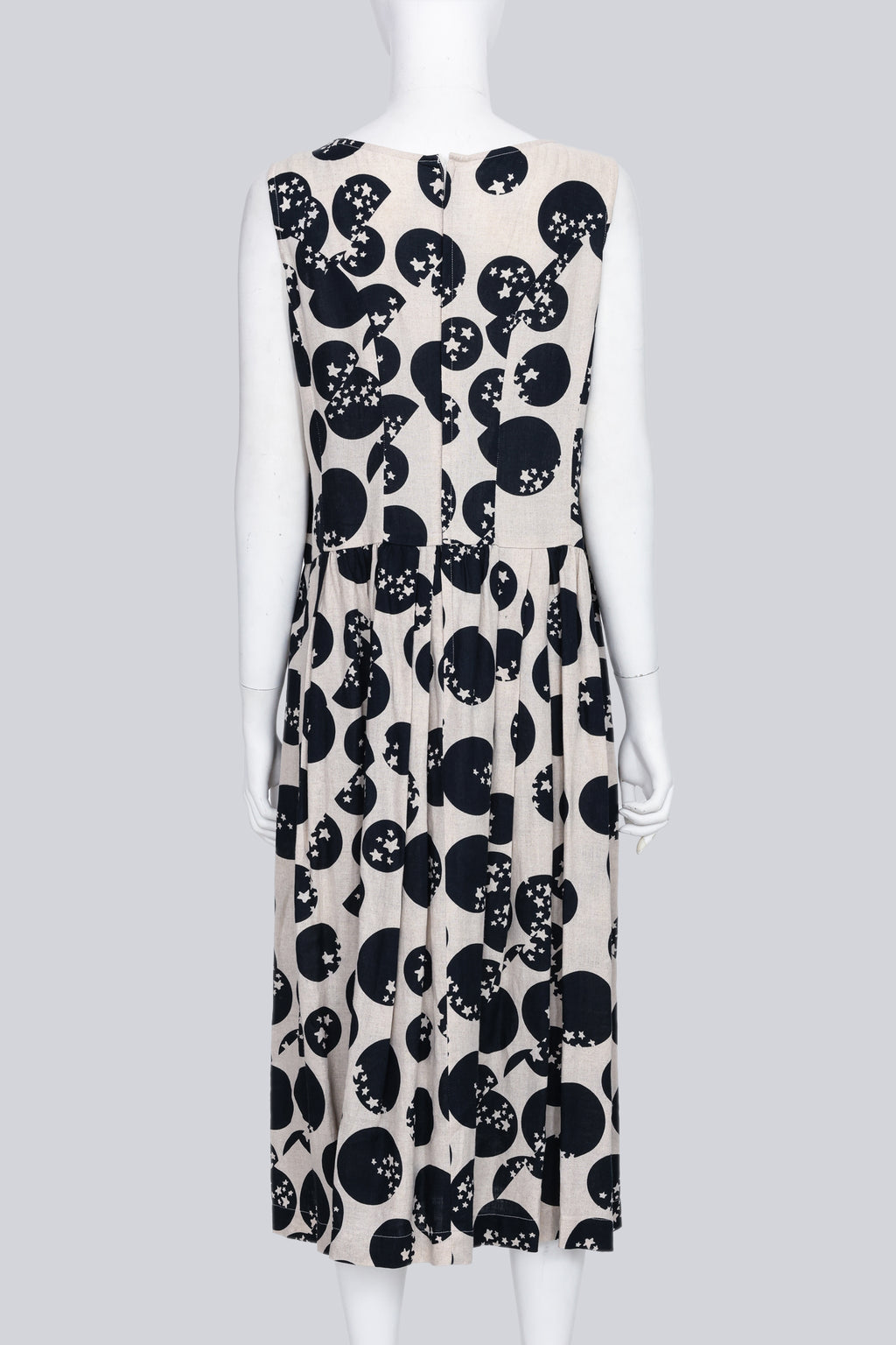 COMME DES GARCONS - A 2014 LINEN POLKA DOT AND STAR DRESS