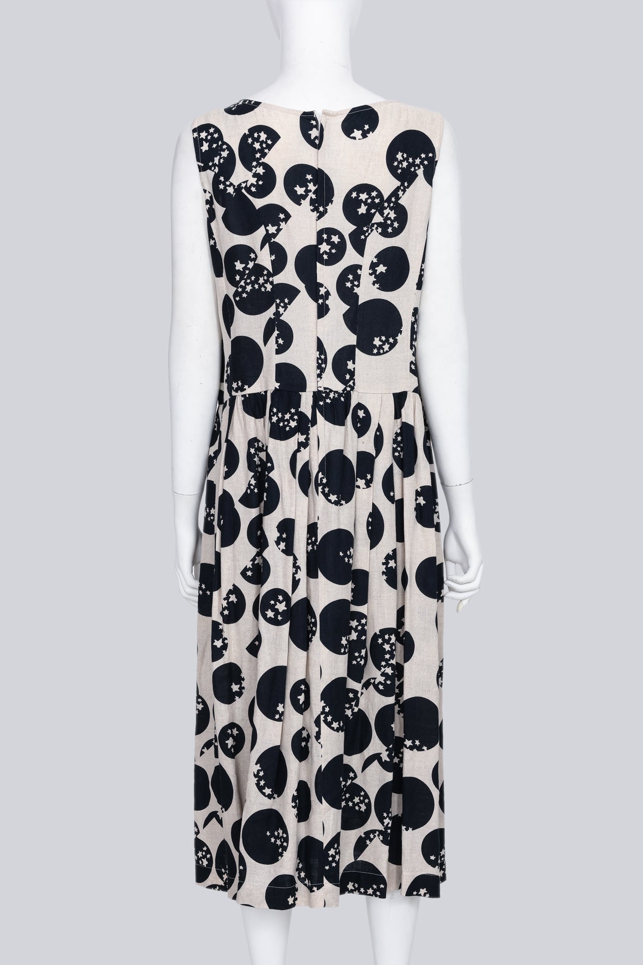 COMME DES GARCONS - A 2014 LINEN POLKA DOT AND STAR DRESS