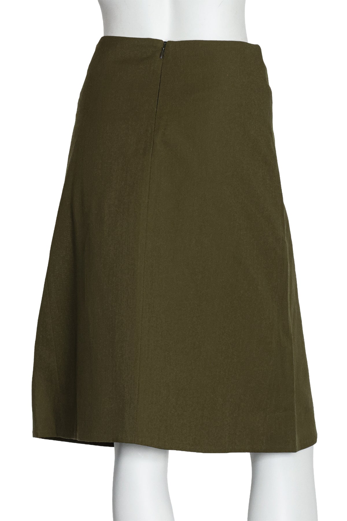 MARNI - AN OLIVE GREEN VIRGIN WOOL SKIRT