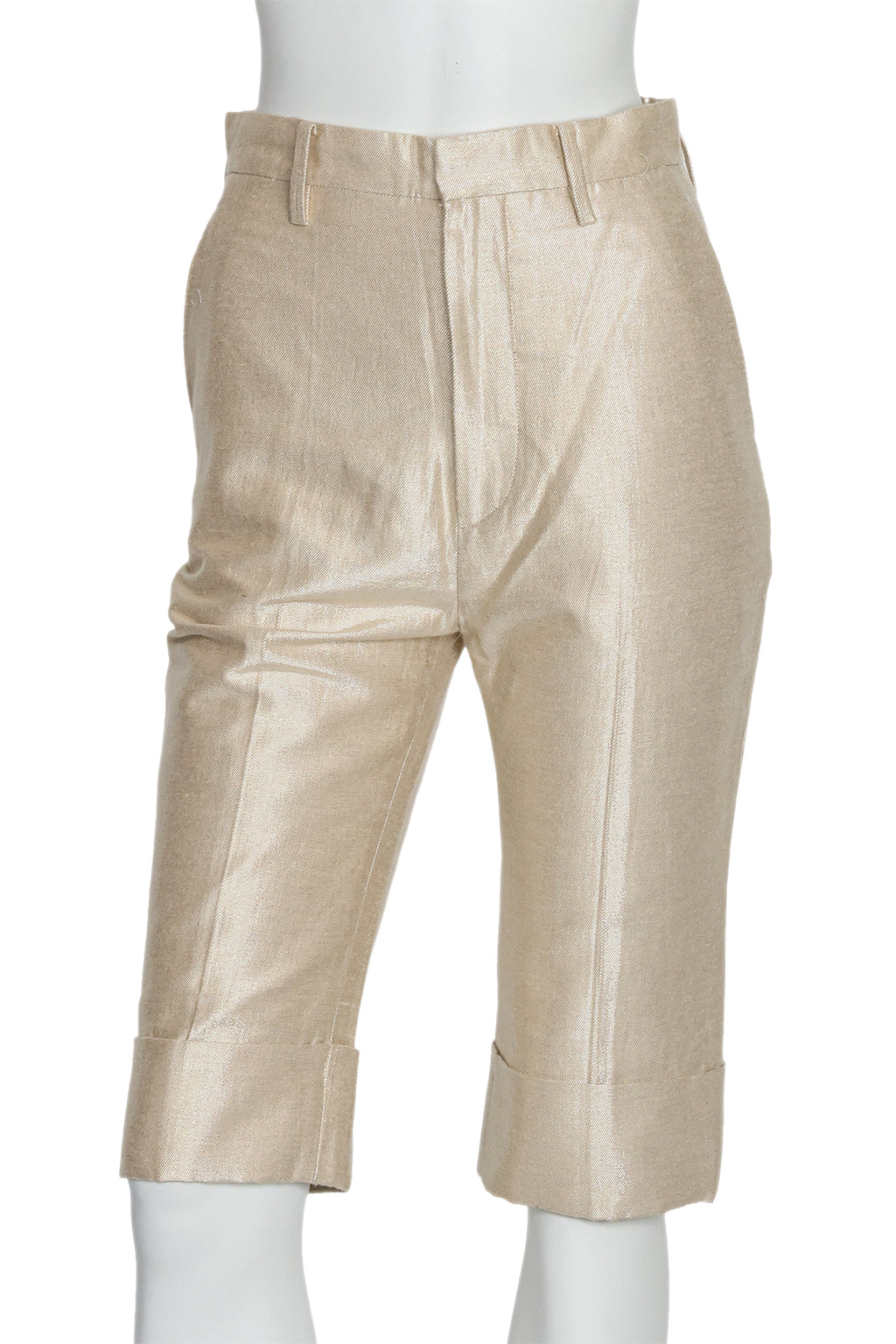 TSUMORI CHISATO - A PAIR OF GOLD-TONE CAPRIS