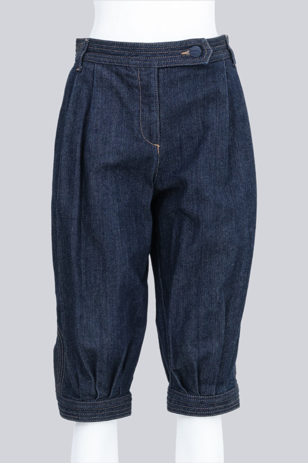 STELLA MCCARTNEY - KNEE-LENGTH DARKWASH SHORTS