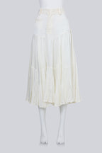 Y'S - A SHEER WHITE COASTAL LAYERED SKIRT