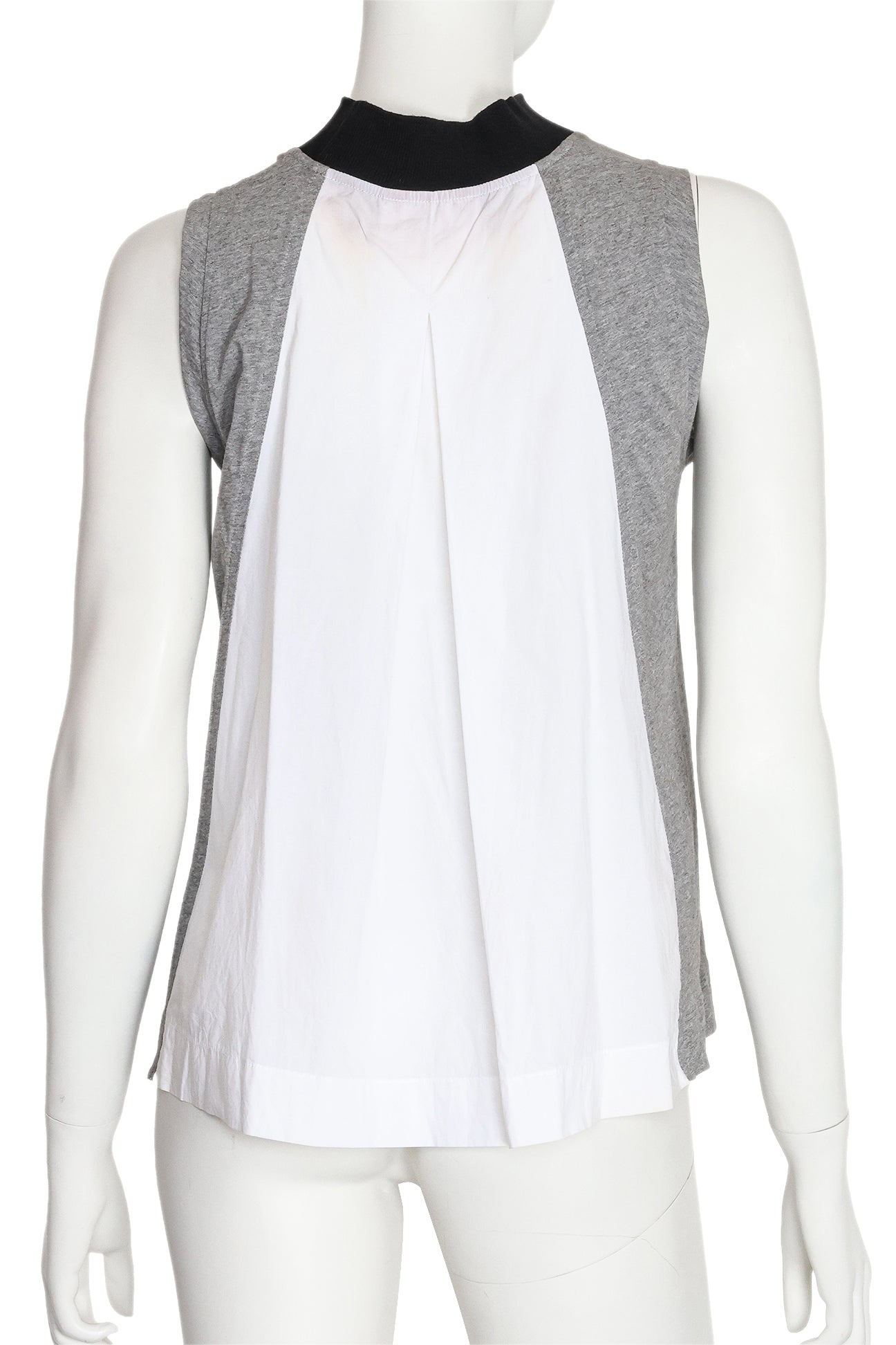 く*も様 10s MARNI collared sleeveless tops MARNI - A GREY AND WHITE SLEEVELESS COTTON TOP | Buy Now at