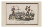 THREE HAND-COLOURED ETHNOGRAPHIC ENGRAVINGS, J ARAGO, 1842