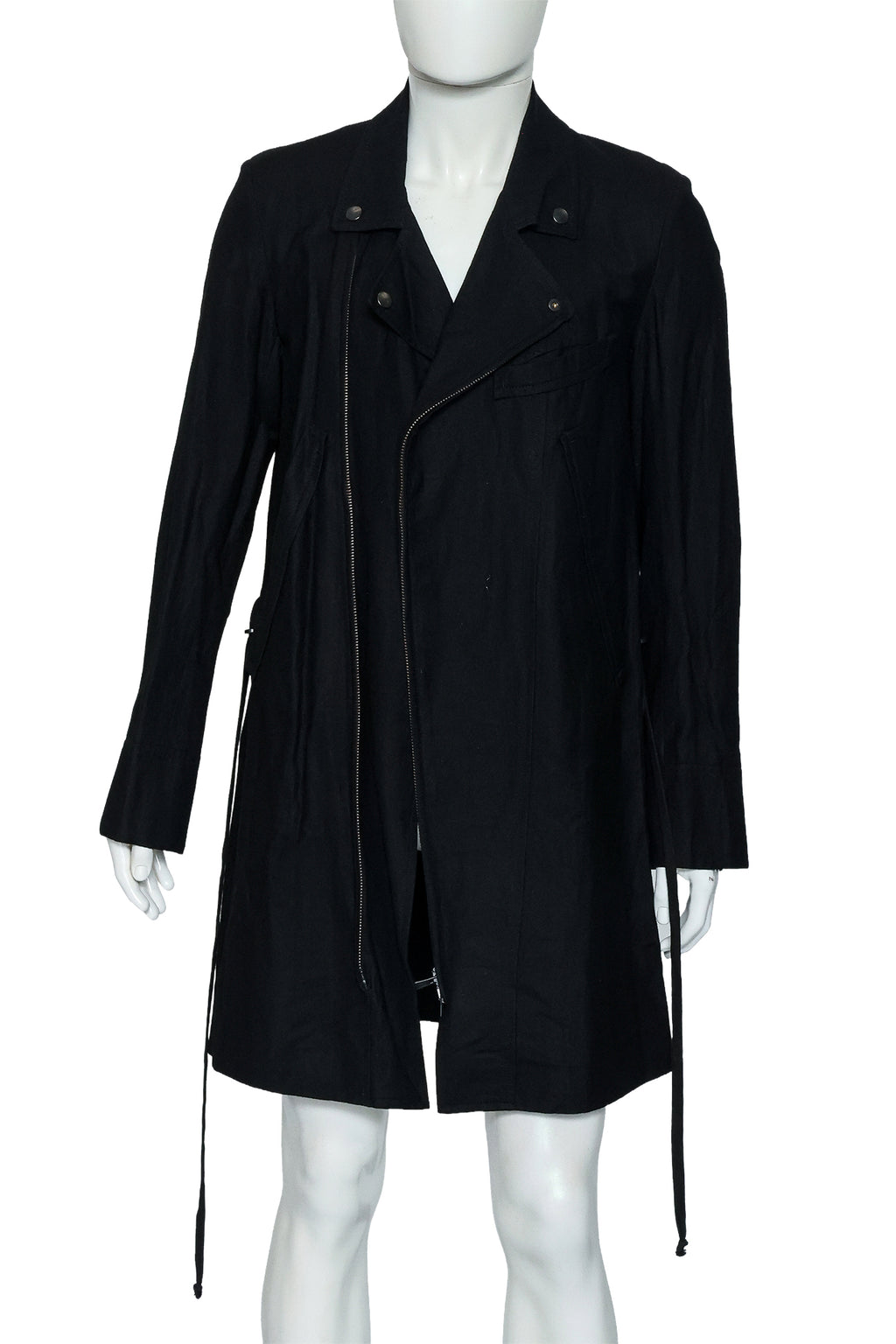 ANN DEMEULEMEESTER - A BLACK LONG COAT