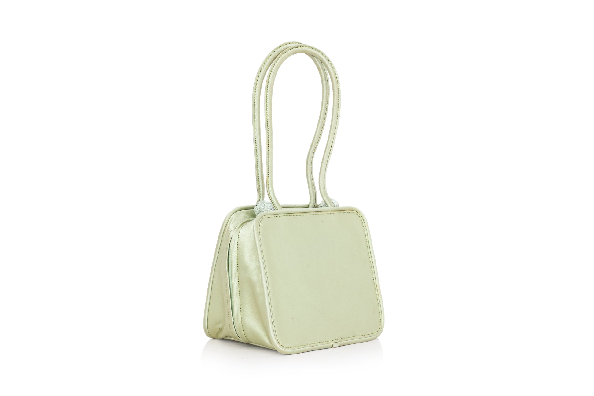 RENAUD PELLEGRINO - A MINT GREEN SATIN HANDBAG