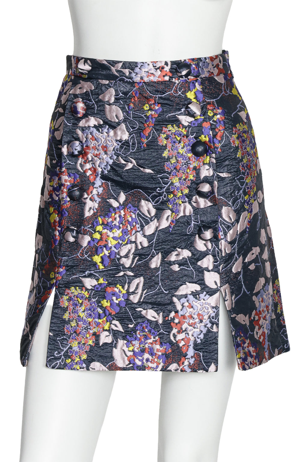 CARVEN - A FLORAL JACQUARD MINI SKIRT
