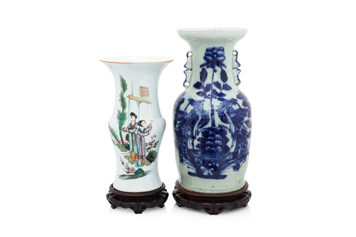 TWO PORCELAIN VASES