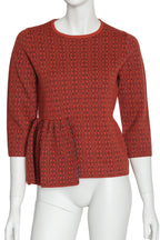 DRIES VAN NOTEN - A TILE PRINT MERINO BLEND TOP