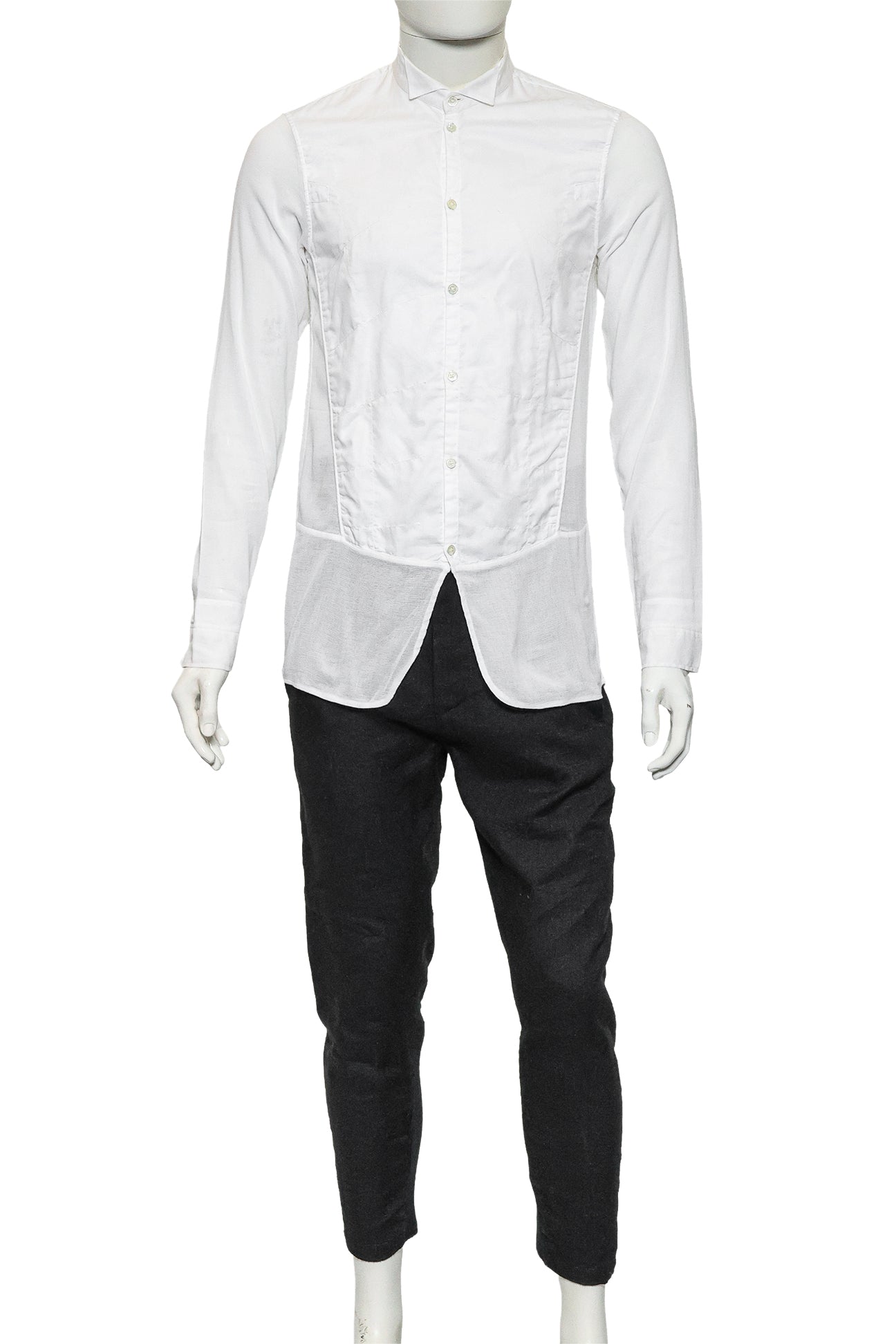 ANN DEMEULEMEESTER - A SHIRT AND TROUSER ENSEMBLE