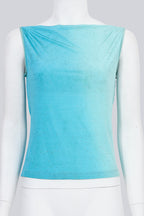 ROBERTO CAVALLI - A GRADIENT SEAFOAM TOP