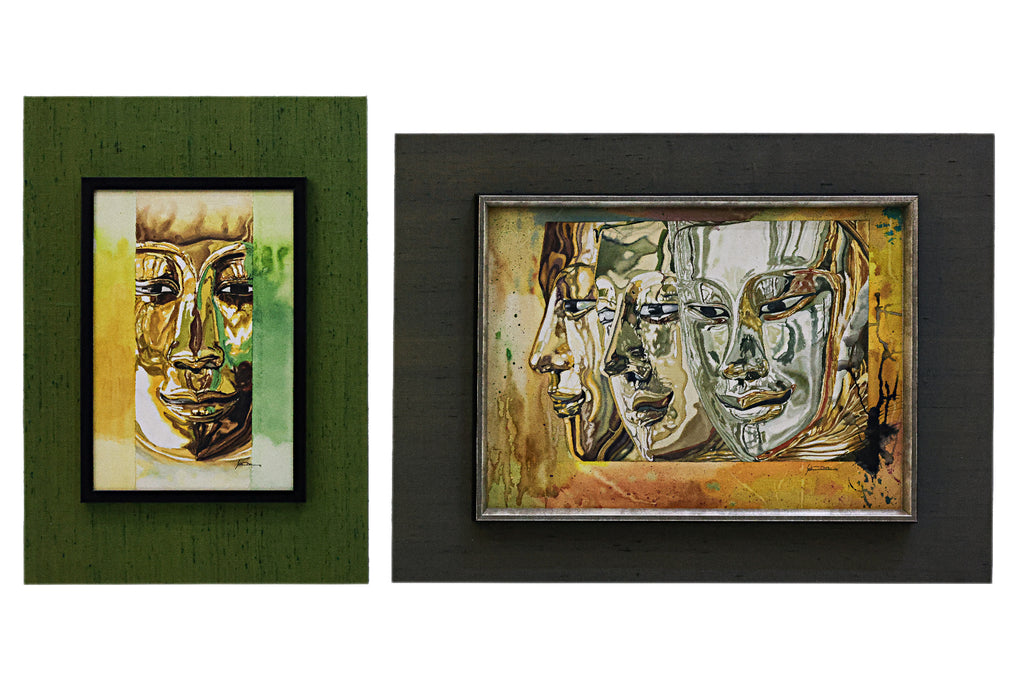 UNKNOWN ARTIST (BURMESE SCHOOL) - TWO WATERCOLOUR PAINTINGS