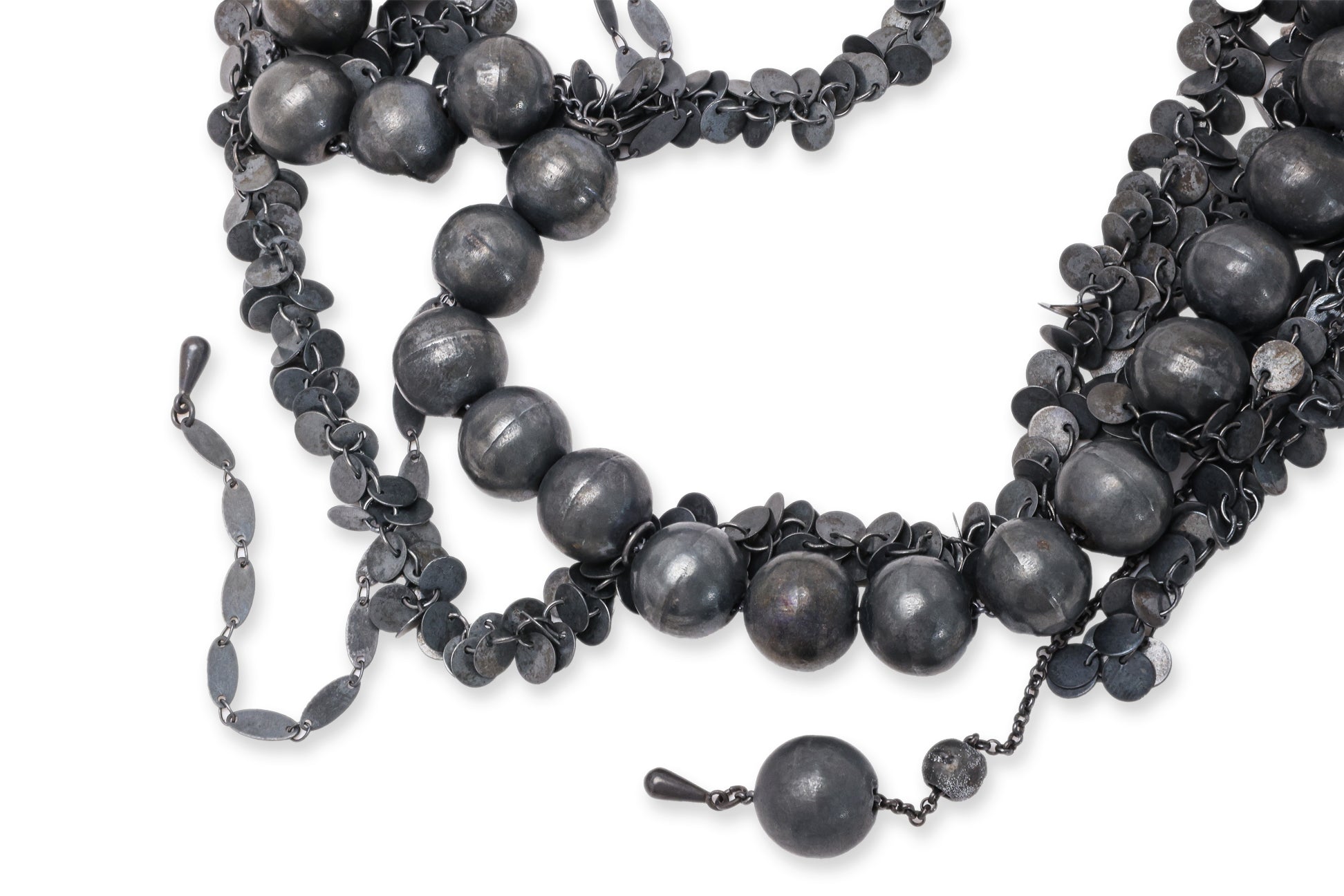 PEACHOO + KREJBERG - A GUNMETAL STATEMENT NECKLACE