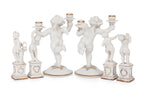 A GROUP OF SIX HUTSCHENREUTHER PORCELAIN FIGURES OF CHERUBS
